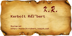 Kerbolt Róbert névjegykártya